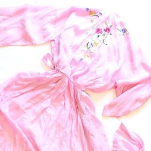 Vintage Kimono Floral Duster Festival Robe